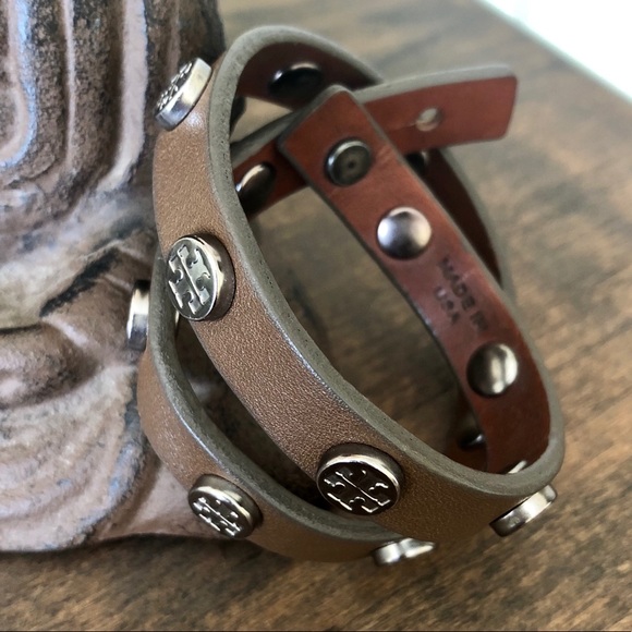 Tory Burch Jewelry - TORY BURCH Leather Double Wrap Bracelet